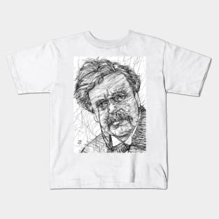 G. K. CHESTERTON ink portrait .3 Kids T-Shirt